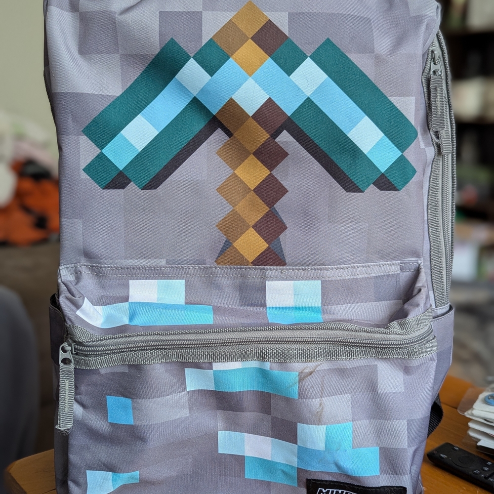 Minecraft Pickaxe Pixelated 17" Backpack